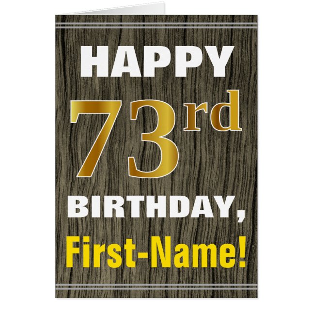 Bold, Falsch Wood, Falsch Gold 73rd Birthday + Nam (Vorne)
