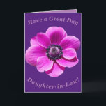 Bold Floral Birthday Card for Daughter-in-Law Karte<br><div class="desc">A big bold anemone flower makes a great image for this colourful birthday card for Daughter-in-Law.  All text can easily be personalised.</div>