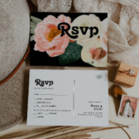 Bold Floral | Black Menu Choice UAWG Postcard