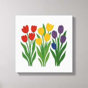 Bold Floral Design Tulip Wall Art Leinwanddruck