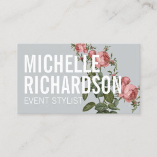 Bold Floral I Event Plane Business Card Visitenkarte