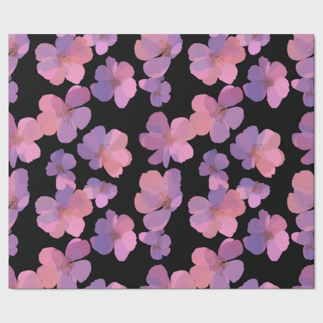 Bold Floral Spring Gift Wrap Geschenkpapier (Saum)
