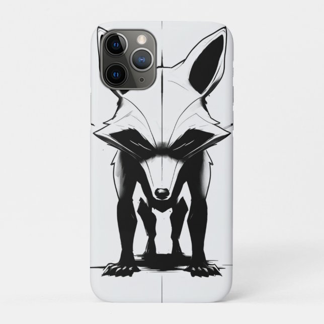 Bold Fox Silhouette - Monochrome Tierart Case-Mate iPhone Hülle (Rückseite)