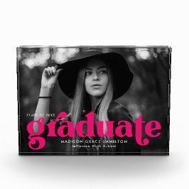Bold Fuchsia Typografy Abschluss Fotoblock