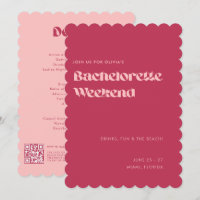 Bold Fun Girly Pink Magenta Bachelorette Weekend