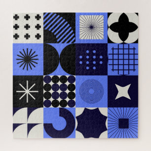 Bold Geometric Bauhaus Retrofuturistische Muster