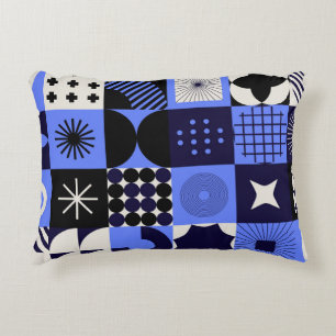 Bold Geometric Bauhaus Retrofuturistische Muster Dekokissen