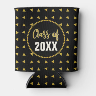 Bold Geometric Black Gold Abschluss Class Wiederse Dosenkühler