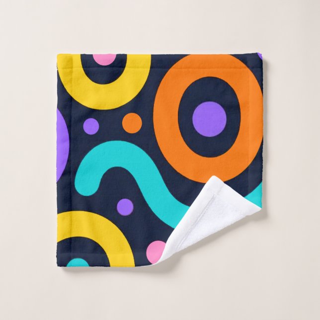 Bold Geometric Circles (Gant de toilette)
