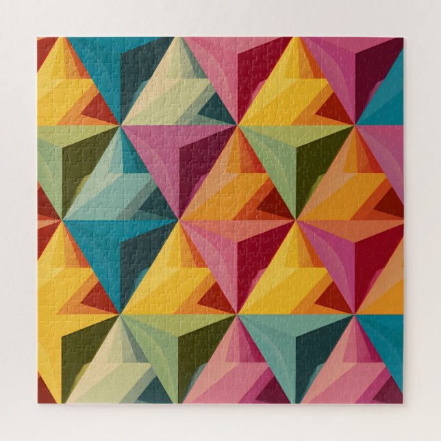 Bold Geometric Triangle Pattern  (Vertikal)