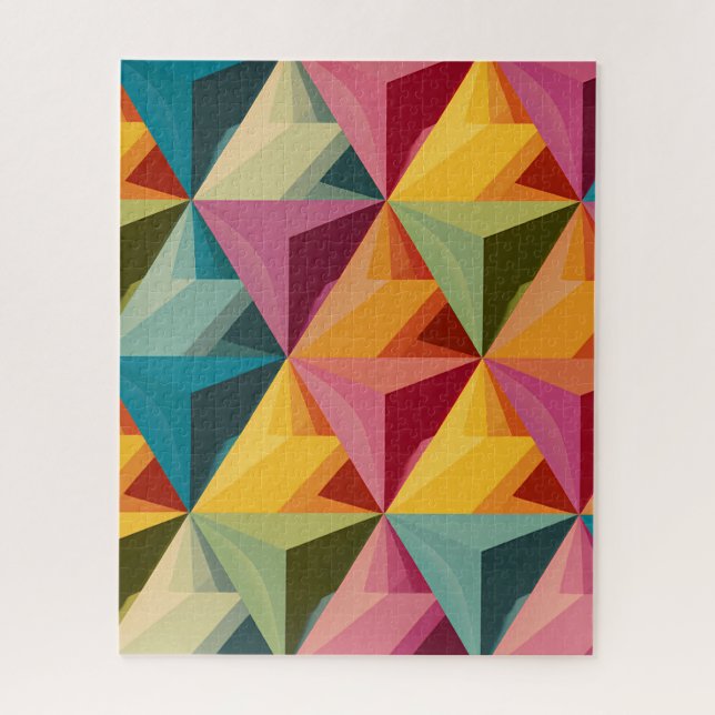 Bold Geometric Triangle Pattern  (Vertikal)