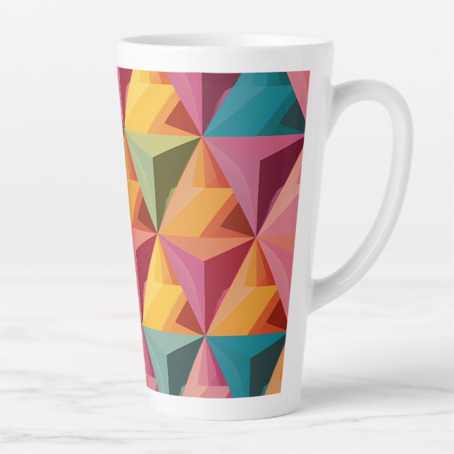Bold Geometric Triangle Pattern  Milchtasse (Rechts)