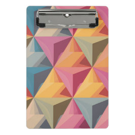 Bold Geometric Triangle Pattern Mini Klemmbrett