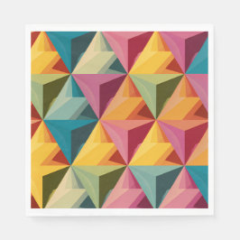 Bold Geometric Triangle Pattern Serviette