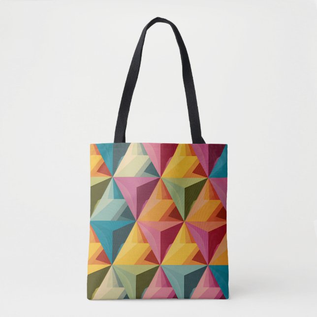 Bold Geometric Triangle Pattern  Tasche (Vorderseite)