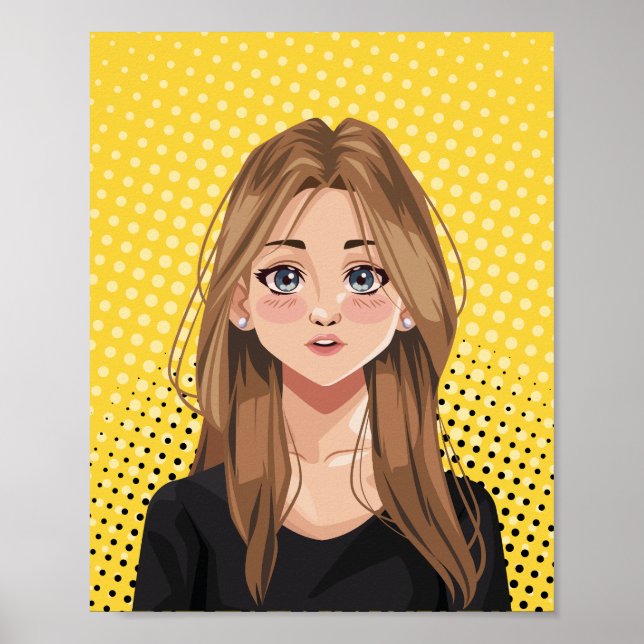 Bold Girl Pop Art Poster (Vorne)