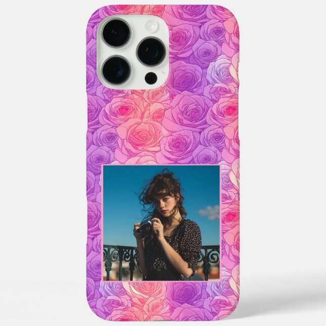 Bold Girlfriend Gift Rose Floral Custom  iPhone 16 Pro Max Hülle (Rückseite)