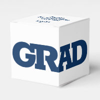 Bold GRAD Blue and White Graduation Party