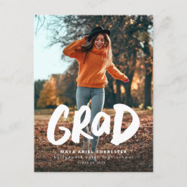 Bold grad Foto Abschluss Postkarte Einladung