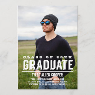 BOLD GRAD Foto Graduation Party Ankündigung