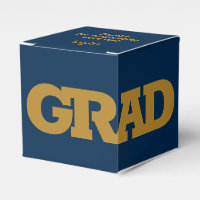 Bold GRAD Gold and Navy Graduation Party