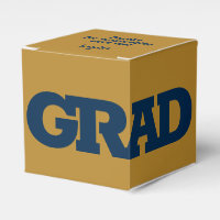 Bold GRAD Navy and Gold Graduation Party