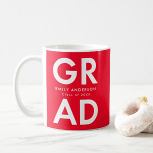 Bold Grad Red Abschluss Kaffeetasse