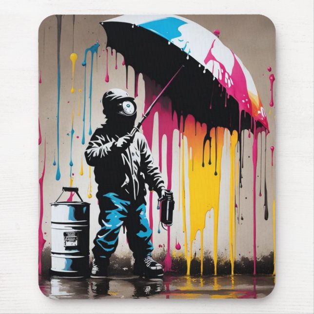 Bold Graffiti Kid Design Mousepad (Vorne)
