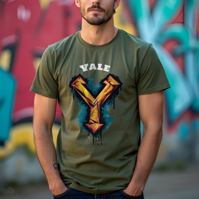 Bold Graffiti Monogram "Y" benutzerdefinierbar T-Shirt (Von Creator hochgeladen)