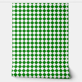 Bold Green and White Chevron Pattern Textured Tapete