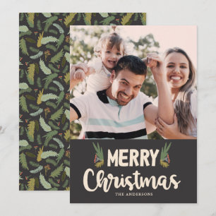 Bold Greetings Foto Weihnachtskarte Einladung