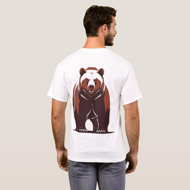 Bold Grizzly Bear T-Shirt (Schwarz voll)
