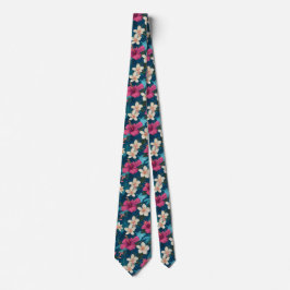 Bold Groomsmen Gift Tropical Flower Krawatte