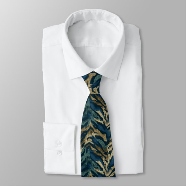 Bold Groomsmen Tiger Skin Krawatte (Gebunden)