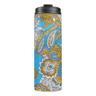 Bold Grungy Islamic Psychedelic Ornament Thermosbecher