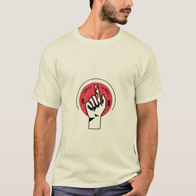 Bold Hand Gesture Graphic T - Shirt (Vorderseite)