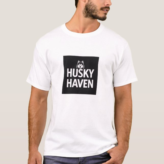 Bold Husky Hund Lover T-Shirt (Vorderseite)
