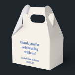 Bold Ivory Blue Custom Niedlich Bat Mitzvah Vielen Geschenkschachtel<br><div class="desc">Bold Typografie Ivory Blue Custom Niedlich Bat Mitzvah Danke für die Box</div>