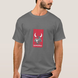 Bold Japanisch Samurai Helmet Graphic T-Shirt