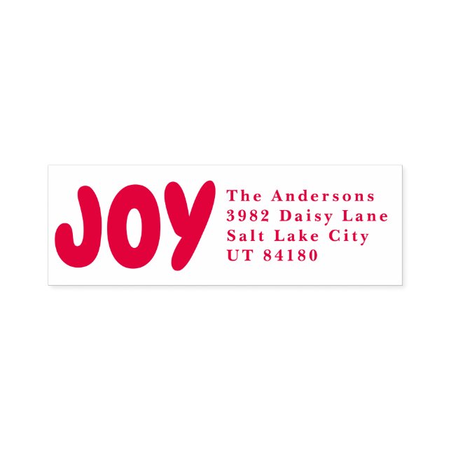 Bold Jored Address Custom Christmas Holiday Permastempel (Design)