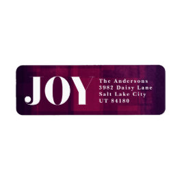 Bold Joy Lila Address Label Weihnachtsfeiertag