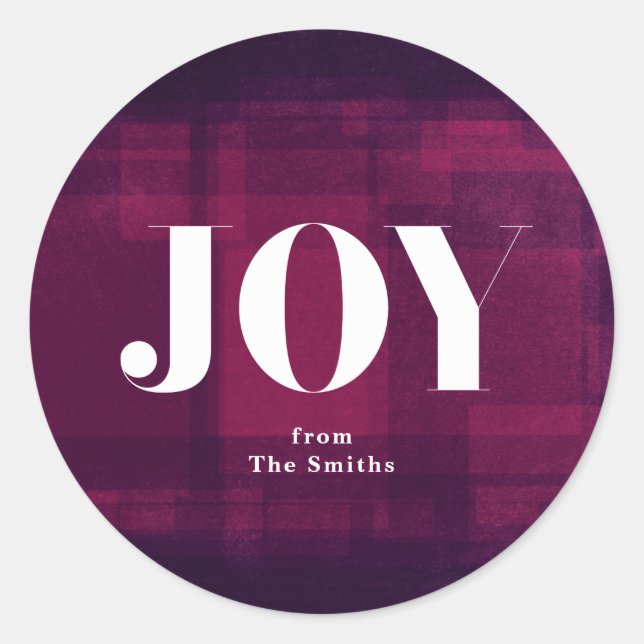 Bold Joy Lila Chalk Weihnachtsaufenthalt Sticker (Vorderseite)