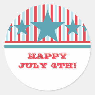 Bold July 4th US Flagge Stickers