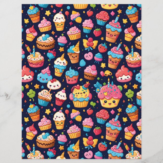 Bold Kawaii Birthday Pattern (Vorderseite)