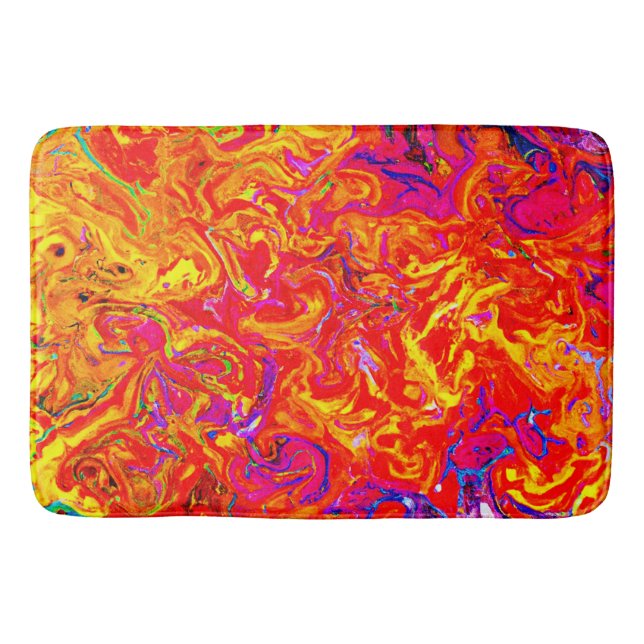 Bold Lava Colors Abstract Design Badematte (Vorderseite)