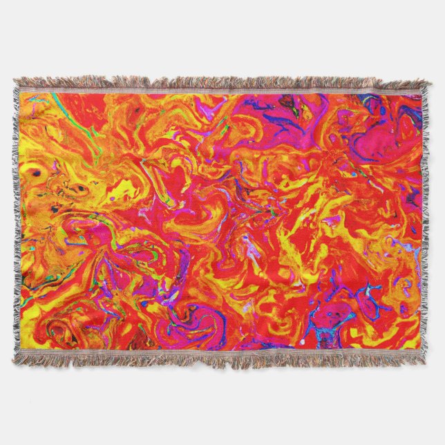 Bold Lava Colors Abstract Design Decke (Vorderseite)