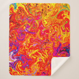 Bold Lava Colors Abstract Design Sherpadecke