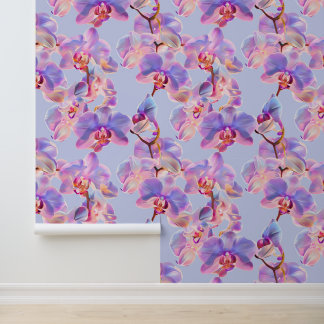 Bold Lavendel Orchid Floral Botanical Removable Tapete