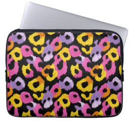 Bold Leopard Print Retro Glam y2k Ästhetik Laptopschutzhülle