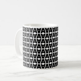 Bold Letter A Pattern Alphabet Kaffeetasse